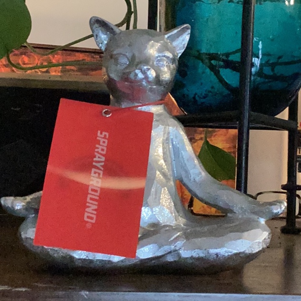 Sprayground Silver Cat Figurine